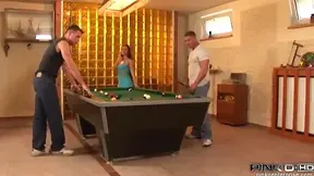 Amazing Pool Hall Threesome Ignites With Hot Passion And Steamy Fun