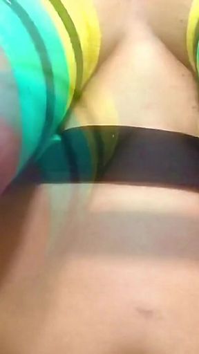 Tight Purple Tits Selfie