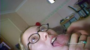 Ass fucking a real nerdy amateur