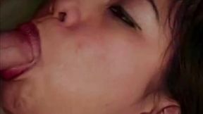 Asian beauty in vintage scene licks then gets pounded
