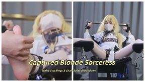 Captured Blonde Sorceress - White Stockings & Chair Soles Breakdown [44 MIN FULL HD]