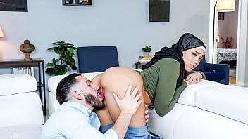 Perv Stepbro Teaching His Hijab Stepsis to Handle a Cock - Hijablust