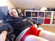 Dirty Talking while Cum in my Red Underwear