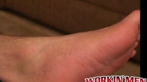 Experienced mature guy strokes his prick & cums solo