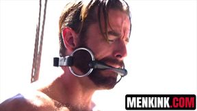 Pierce Paris captures Brendan Patrick for desert BDSM fuck session
