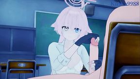 Takanashi Hoshino (Armed) and Utazumi Sakurako (Idol) intense sex. - Blue Archive Hentai