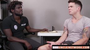 SayUncleNetwork.com - Security officer catches thief and delivers hardcore bareback f
