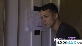 NEXT DOOR RAW - Tatted Nic Sahara's Huge Dick Pounds Jock Adrian Hart Hard