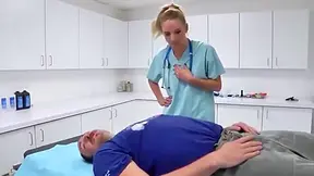 White Nurse - Threesome In The Hospital With Cum Load