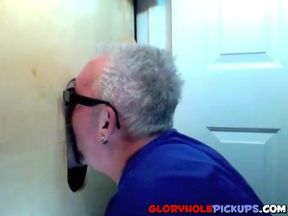Two buddies drop by to a glory hole to be sucked by a mouth
