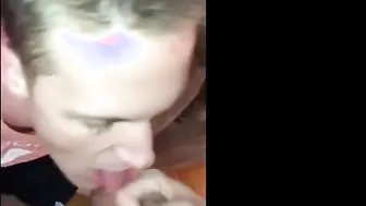 Amateur gay blowjob with cum swallowing