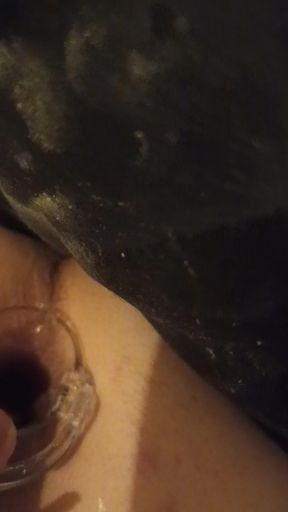Lola this trans slut spreads her ass with a speculum