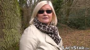 Hot Grandma Coaxes Young Cutie Into Wild Lesbian Action