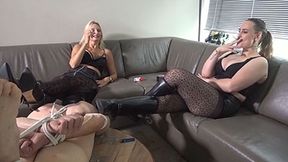 Hogtied slave used as furniture (Full Video) - MP4