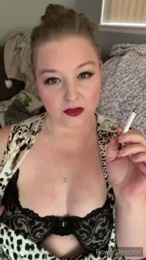 Smoking while watching you jerk off 😈