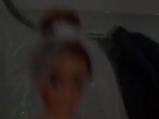Baby Sue masturbates in a wedding suit with cum on her face. Playing with dolls..mp4