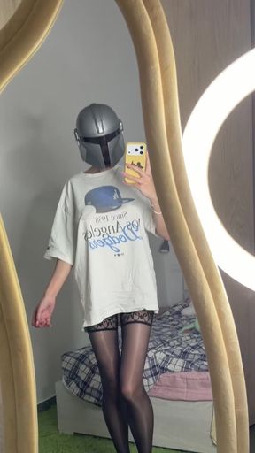 Space helmet selfie