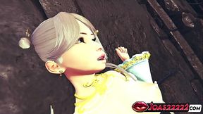 Hot Blue Hair Princess Anime Teen Girl With Pierced Nipples – Kissing &mdash;  Masturbation Teasing & Intense Pussy Fingering POV With Licking Her Pink Pussy With Squirt At The End