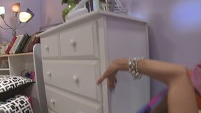 india summer takes a stiffy in the ass and cum on her toes