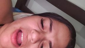 cheating wife sucking and fucking outdoor then gets fucked rough and raw after ass rimming