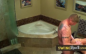 Kimberly loves fucking in doggystyle with stranger infront of her husband