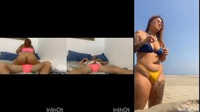 ruiva da o cuzinho pra desconhecido sem camisinha e logo depois vai na praia de fio dental fazer vadiagem
