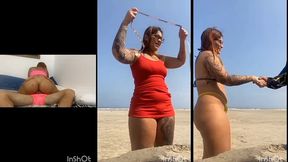 ruiva da o cuzinho pra desconhecido sem camisinha e logo depois vai na praia de fio dental fazer vadiagem
