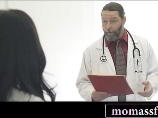 Wicked Doctor Gives Unfathomable Anal Exam to Breasty Brunette hair Housewife