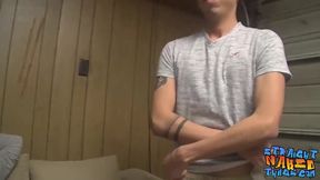 Straight friends exploring their sexuality while jerking off