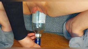 Anal! Bursting with a bottle