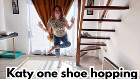 Hopping with One Shoe on Colorful Leaves