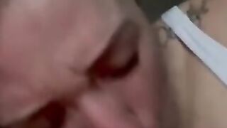 Surprise cum shot right inside her mouth