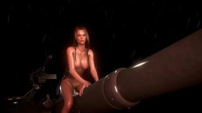 ridings a cannon on a tank