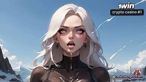 Snowy Summit 4-Penise Semen Spray Orgy