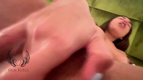 Latina Strips, Close-up Fingering and Squirting, Blowjob Untill Cumshot