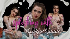 Breakfast for you slave! - Sploshing JOI