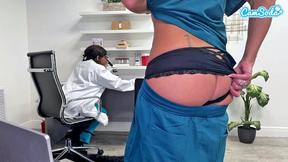 Naughty Nurse's Solo Office Play