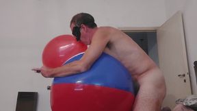 Beach Ball & Balloon blow to pop