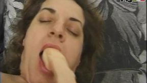 silvia from milan is 50 years old and wants to satisfy her hairy pussy by masturbating with sex toys while being filmed