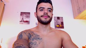 Naked and play with my  big cock hard -- ohmibod is on