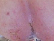 Anal Balls and messy cream enema