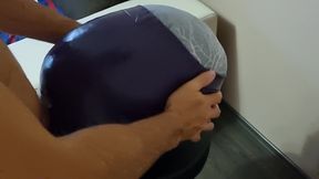 Cumming on Leather Pants