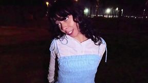 Tiny Latina Babe Cindy Luna Gets Her Throat Stuffed & Filled With Cum On A Motorcycle – Risky Outdoor Fuck Almost Busted