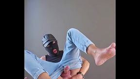 barefoot and jeans fucked by dildo and pillow fuck