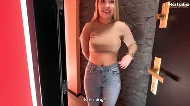 Blonde neighbor tempts with morning intimacy and takes him anally in reverse cowgirl