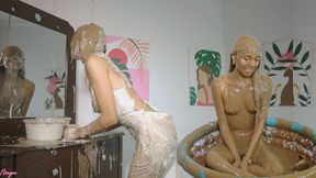 WAM !! a housewife is surprised with a big mess