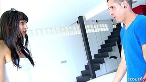 Latina Step Sister Sasha Jones caught Bro sucking by old Maid and Finish him with Fuck