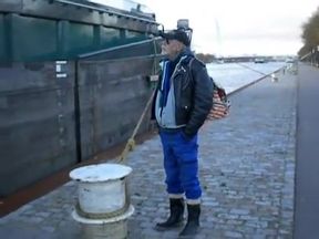 nlboots - rubber boots, leather jacket, working trousers