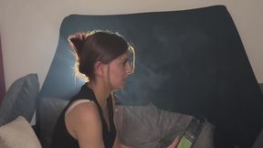 LOVE - I'M SMOKING MY CIGARETTE WHILE WATCHING THE MATCH.