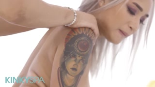 KINKY SPA - Pretty Avery Black Finally Gets Her Masseuse To Put Down His Walls And Fuck Her Hard